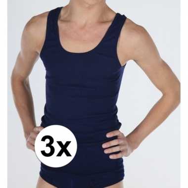 3x navy beeren heren hemd maat m