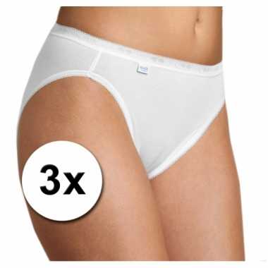 3x sloggi basic tai dames ondergoed wit