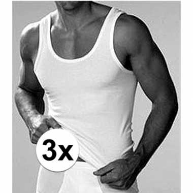 3x witte beeren heren hemd maat xl