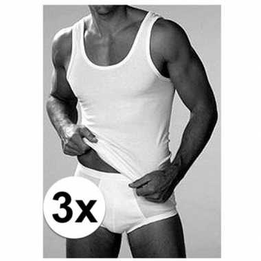 3x witte beeren heren ondergoed ondergoeds maat 4xl