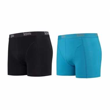 Lemon and soda boxershorts 2 pak zwart en blauw s