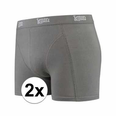 Voordelige grijze boxershorts 2 pak voor heren