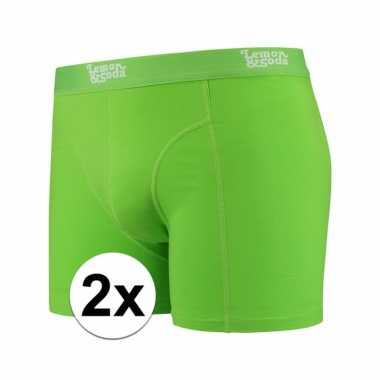 Voordelige groene boxershorts 2 pak voor heren
