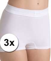 3 witte hoge shorts voor dames