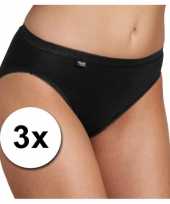 3x sloggi basic tai dames ondergoed zwart