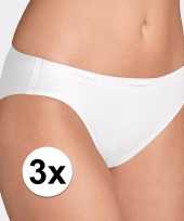 3x sloggi invisible tai dames ondergoed wit