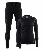 Craft sportkleding thermopak zwart voor dames