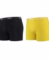 Lemon and soda boxershorts 2 pak zwart en geel l