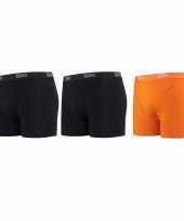 Lemon and soda boxershorts 3 pak zwart en oranje s