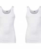 Set van 2x stuks grote maten beeren heren hemd wit maat 4xl