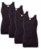 Set van 4x stuks grote maten beeren heren hemd zwart maat 3xl