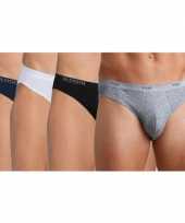 Set van 4x stuks sloggi basic mini heren ondergoed ondergoed maat l wit
