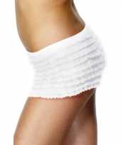 Witte hotpants met kant