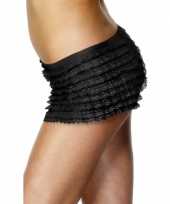 Zwarte hotpants met kant